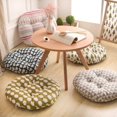 thumbnail image 4 of Cojín para silla redondo, cojín para asiento con estampado de flores, estampado animal, cojín para asiento, jardín, balcón, 40 cm, algodón y lino, rosa ER, 4 of 5