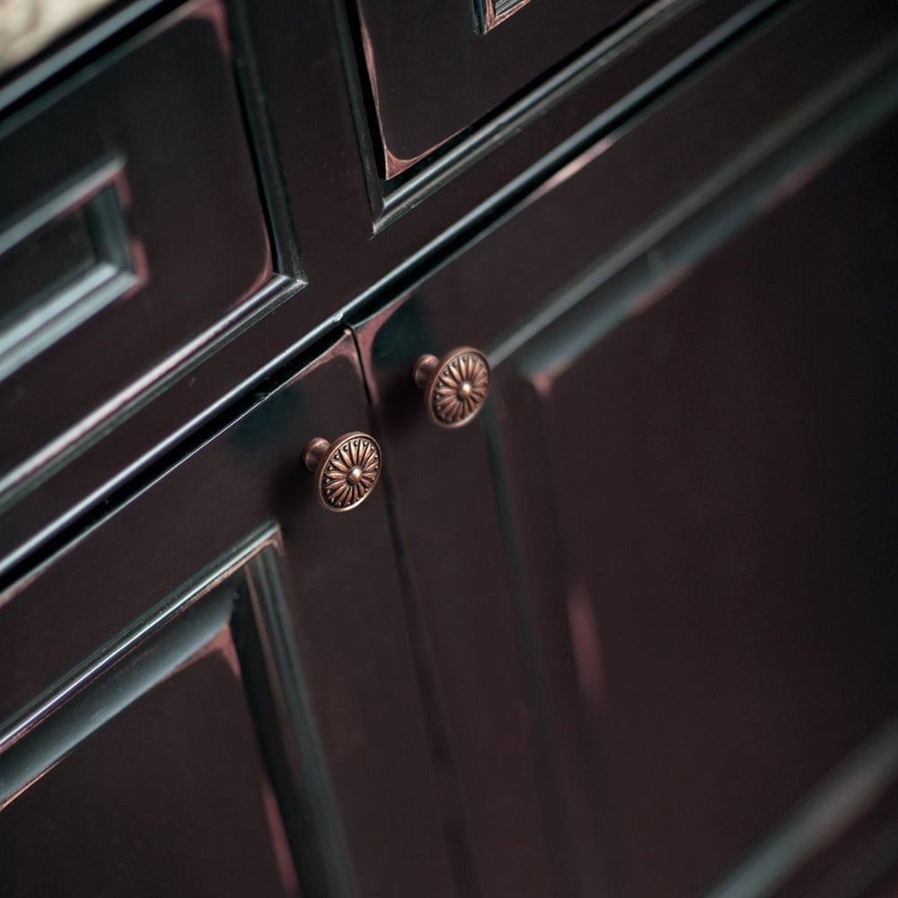 Goo-Ki Antique Copper Cabinet Drawer Knobs, Vintage Floral Medallion Design, Cabinet Handles for Dresser,Wardrobe,Cupboard, 12 Pack