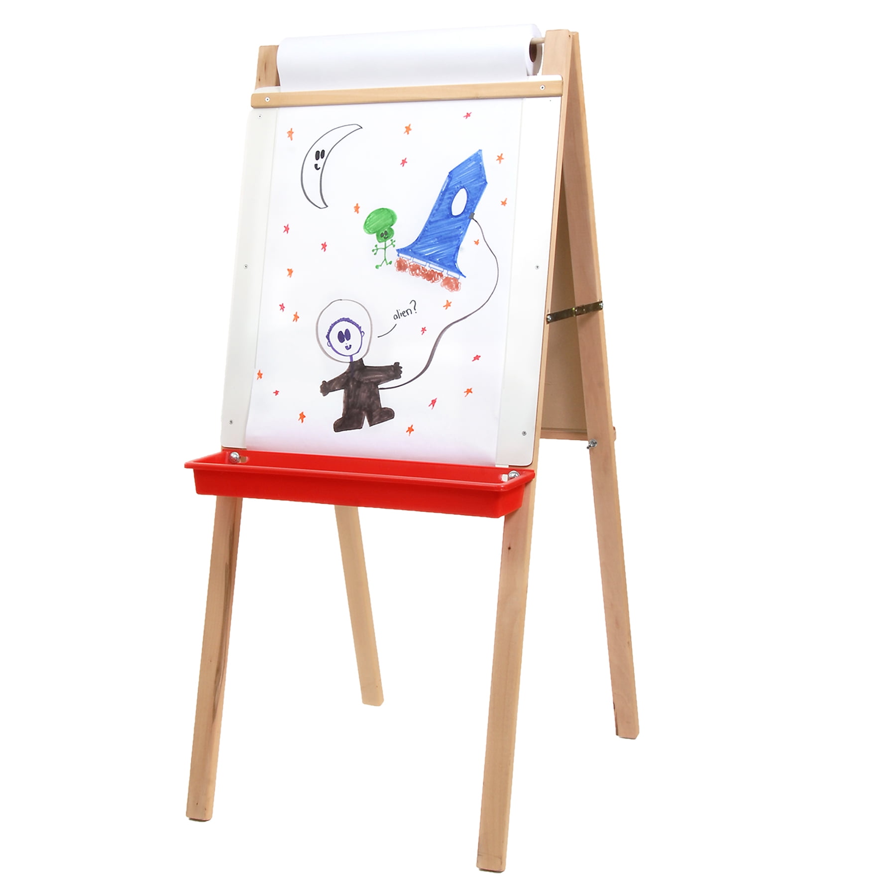 Crestline Products Double Easel Green Chalkboard & Dry Erase Board for Kids - Art Supplies & Boards