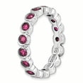 thumbnail image 3 of Stackable Expressions Sterling Silver Created Ruby Stackable Ring, 3 of 5
