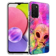 VIBECover Slim Case compatible for Samsung Galaxy A03s / SM-A037, TOTAL Guard FLEX Tpu Cover, Alien Weed