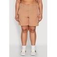 thumbnail image 3 of Womens Plus Size Nylon High Waist Cargo Shorts, 3 of 4