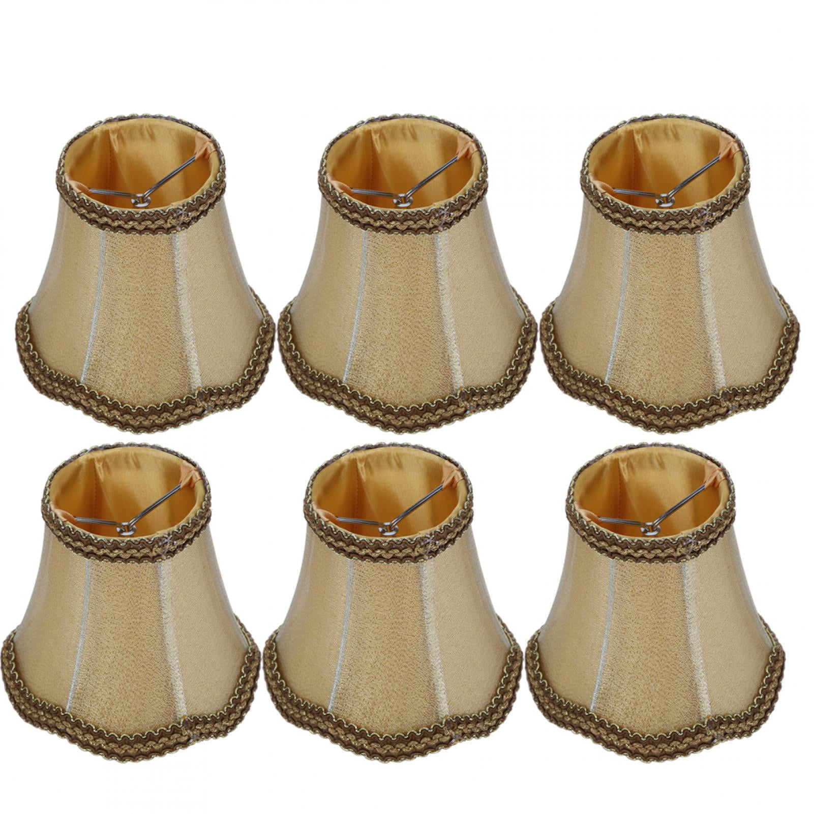 White Fuloon 6 Sets of Handcraft Fabrics Wall Lamp Pendant Lamp Candle Chandelier Cloth-made Lamp Shade Lampshade