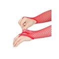 thumbnail image 4 of Guantes de malla para mujer INSPIRE CHIC, guantes sin dedos de encaje elástico hasta el codo con lazo para los dedos, talla única, rojo, 4 of 7