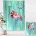 thumbnail image 5 of DESIGN ART Designart 'Pink Flamingo In Blue' Cottage Gallery-wrapped Canvas 44 in. wide x 34 in. high, 5 of 5