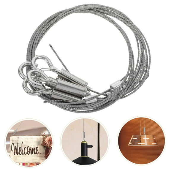 Masteelf 4pcs Picture Hanging Wire Kit with Hooks for Galleries Home Heavy Duty Metal Wire for Mounting Pictures Mirrors and Art