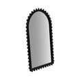 thumbnail image 6 of Arched Wall Mirror with Decorative Framed Design for Bedroom Decor - Boho Wooden Framed Mirror for Dorm, Bathroom, Or Office - Decorative Accent for Hallway, Entryway, and Living Room - 39", Black, 6 of 9