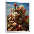thumbnail image 2 of Designart "Garden of Desert Cacti II" Floral & Botanical Floater Framed Wall Art Living Room, 2 of 7
