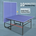 thumbnail image 2 of 8ft Foldable Ping Pong Table Set with Net, 2 Paddles & 3 Balls, Portable MDF Table Tennis Table for Indoor Games, Compact Storage, Blue, 2 of 9