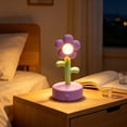 thumbnail image 6 of Cute Flower Night Light Mini Flower Lamp Portable LED Bedside Table Lamp Battery Operated Warm Glow for Kids Room Bedroom Desk Decor Gift, 6 of 6