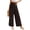Black, variant on Boho Tiered Palazzo Pants for Women, High Waist Belted Wide Leg Trousers, Casual Spliced Loose Slacks, Summer Flowy Bottoms