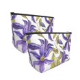 thumbnail image 3 of ZNDUO Travel Makeup Bag for Women Purple Flower Watercolor Doodle Toiletry Bag, Multifunctional Storage Bag Cosmetic Bag Make Up Organizer, 3 of 7