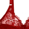 thumbnail image 3 of Mrat Womens Full-Figure Bra Women's Lace with Steel Solid Color Double Breasted Push Up Bra Adjustable Straps Wireless Bra S-38 Red-A Xl, 3 of 3