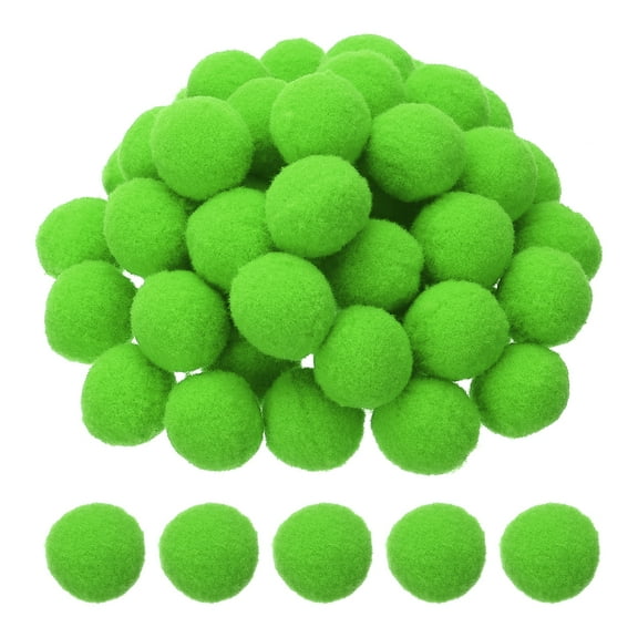 1inch Pom Poms for Crafts, 500pcs Pompoms for Crafts Puff Balls Bulk Fuzzy Balls for Hats Christmas Art DIY, Light Green
