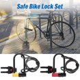 thumbnail image 3 of Candado para bicicleta con soporte de montaje de cable de acero de 115 cm/3,8 pies de servicio pesado, 3 of 8