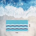 thumbnail image 2 of Beach Towel Moroccan Ombre Teal Blue Bath Pool Towels Abstract Wave Lines Absorbent Beach Towel Soft Large Quick Dry Lightweight Camping Travel Sports Yoga Gym Swim Towels for Adult 35x70 Inch, 2 of 9