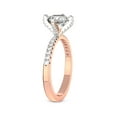 thumbnail image 4 of Oval Shape 1 Carat IGI Certified Lab Grown Diamond Ring | 14K Rose Gold | Sara Tapered Eternity Lab Diamond Engagement Ring | FG-VS1-VS2 Quality Friendly Diamonds, 4 of 5