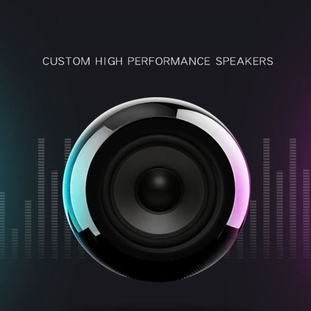 Bearachild Altavoz inalámbrico portátil con Bluetooth, altavoz inalámbrico con subwoofer de metal, caja de sonido Cables de audio/vídeo vistoso