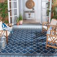thumbnail image 2 of Safavieh Courtyard Collection Navy Indoor Outdoor Square Rug, 7'10', Machine Made, 2 of 4