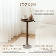thumbnail image 2 of COZAYH Small Pedestal Round End Table, Living Room Furniture, Light Espresso, Set of 2, 2 of 12
