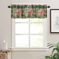 thumbnail image 7 of Merry Christmas Red Truck Kitchen Curtains and Valances Set, Vintage Green Plaid Gift Snowflake Rod Pocket Window Valance Window Curtain Panels for Living Room Bedroom Laundry, 27.5x36in, 3 Pieces, 7 of 7