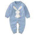 thumbnail image 3 of 0-24M Infant Baby Girls Boys Knitted Romper Rabbit Snowsuit Bodysuit Overalls for Toddler Fall Winter, 3 of 10