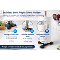 thumbnail image 2 of Stainless Steel Suction Cup Paper Towel Holder Spare Toilet Paper Holder, 2 of 9