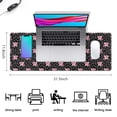 thumbnail image 5 of Long Mouse Pads for Desk,Black Cartoon Pink Winged Unicorn Desk Mats on Top Of Desks, Desk Mouse Pad Extra Large with 3mm Non-Slip Base and Stitched Edge for Gaming,Work,Home 31.5"x11.8", 5 of 5