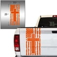 thumbnail image 2 of Distressed American Flag with Cross Truck Tailgate Vinyl Decal Compatible with Most Pickup Trucks Faith Patriotic Christian Cross USA Sticker (11" x 25", Orange), 2 of 8