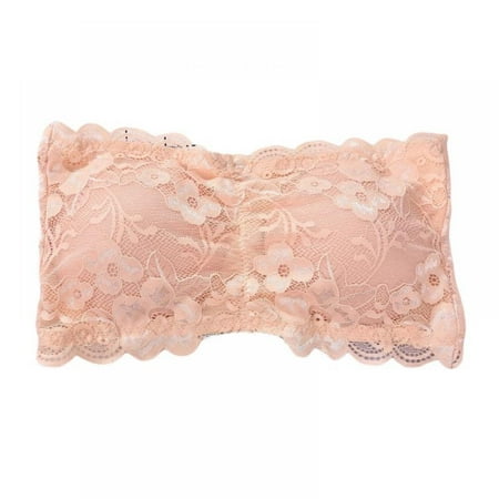 

Lace Bandeau Bra Tube Top Bra Stretchy Strapless Bandeau for Women Girls Favor
