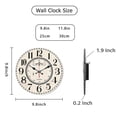 thumbnail image 2 of Hoease 10 Inch Silent Wall Clock, Vintage London Wood Decorative Wall Clock, Battery Operated Non-Ticking Round Clock for Kitchen Living Room British Home Decor, 2 of 10