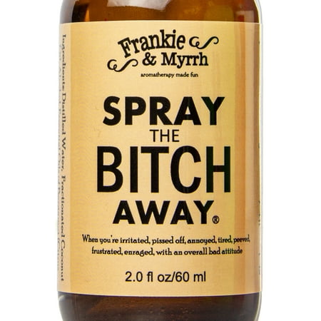 Spray the Bitch Away® | Pure Essential Oil Aromatherapy for PMS, Irritability Natural Perfume| Christmas Gift/ Gag Gift | Lavender, Sage, Geranium, Bergamot, Frankincense