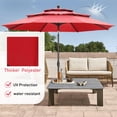 thumbnail image 4 of Autlaycil 10' Patio Umbrella 3 Tiers with Tilt and Crank for Outdoor, Pool, Beach, Garden, Red, 4 of 6