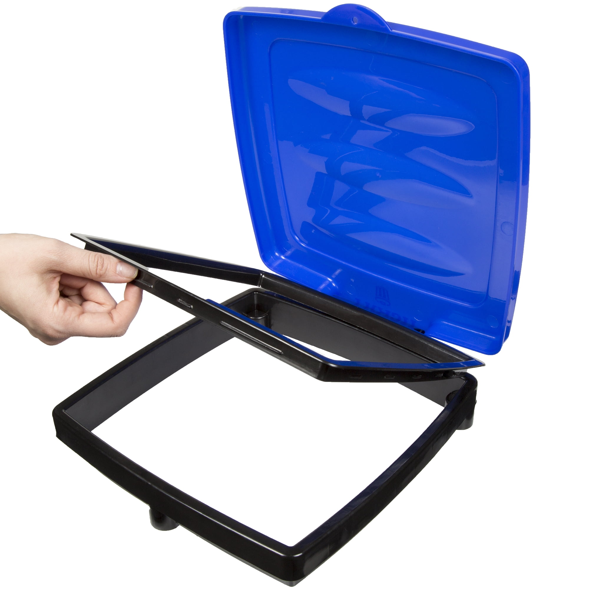 Portable Trash Bag Holder ? Collapsible Garbage Bin for Parties Camping or RV ? 13-Gallon Trash Can for Indoor/Outdoor by Wakeman Outdoors (Blue)