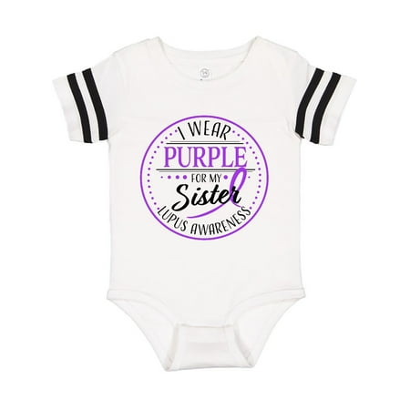 

Inktastic I Wear Purple for my Sister- Lupus Awareness Gift Baby Boy or Baby Girl Bodysuit