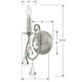 thumbnail image 5 of Crystorama Ashton 1 Light Hand Cut Crystal Silver Sconce - 5.5'' W x 12.5'' H x 7'' D, 5 of 8