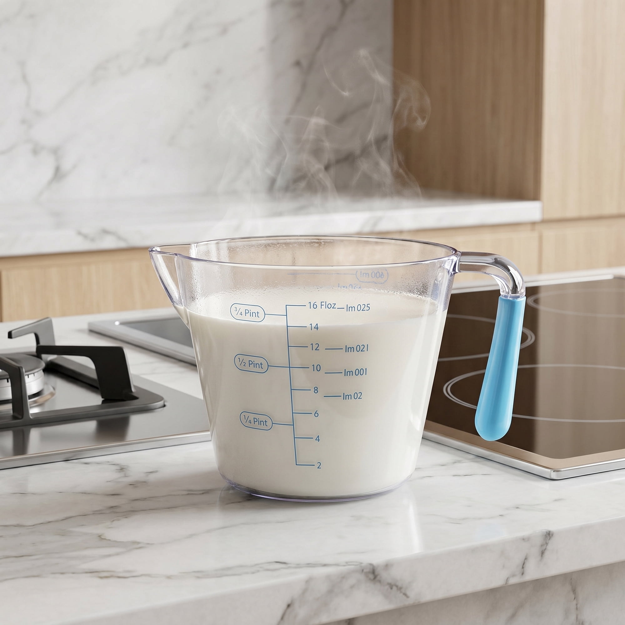 Unique Bargains Measuring Cup PS Material for Wet Ingredients Blue 400ml