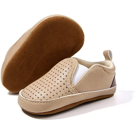 

QWZNDZGR Infant Baby Girls Boys Canvas Shoes Soft Sole Toddler Slip On Newborn Crib Moccasins Casual Sneaker Austin Boy s Flat Lazy Loafers First Walkers Skate Shoe