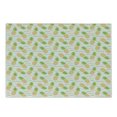 thumbnail image 1 of Tropical Cutting Board, Herringbone Stripes with Dots Background Summer Fruits Arrangement, Decorative Tempered Glass Cutting and Serving Board, Small Size, Fern Green and Orange, by Ambesonne, 1 of 1