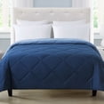thumbnail image 5 of Mainstays Reversible Microfiber Comforter, Navy, Full/Queen, 5 of 9