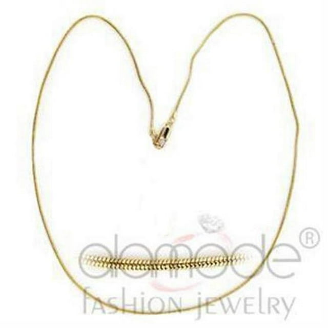 16 in. Gold Brass Chain with No Stone