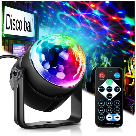 Disco Ball Light for Party with Remote,7 Color Changing Modes Disco DJ Lights for Home Room Dance Karaoke Xmas Happy Birthday Christmas Party Decor