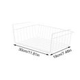 thumbnail image 3 of Under Shelf Hanging Basket,White Under Shelf Storage Basket,Metal Wire Storage Basket Organizer,Undershelf Storage Unit Kitchen（11x7.8in）, 3 of 5