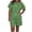 Green, variant on CHUMUD Two Piece Sets for Women Summer Outfits Short Sleeve Crew Neck Tees Shorts Casual Lounge (Avail for Plus Size)