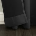 thumbnail image 3 of Sun Zero Kylee Energy Efficient Room Darkening Rod Pocket Curtain Panel, 54" X 108", Black, 3 of 7