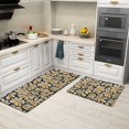 thumbnail image 5 of Blue Daisy Kitchen Mats Decor, Blue Kitchen Rugs Sets of 2, Floral Rug Home Decorations Indoor, 5 of 6