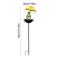 thumbnail image 3 of Luz solar exterior para jardín y comedero para pájaros 2-en-1 | Lámpara decorativa impermeable de hierro para camino, LED blanca cálida, estaca en el suelo, multicolor, 37,4 pulgadas, adorno para, 3 of 6