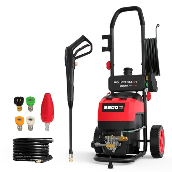 PowerSmart 2800PSI Max at 1.4 GPM AC120V 13 Amps Electric Light Portable Power Pressure Washer