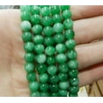 thumbnail image 2 of K-KED 6mm Natural Green Jadeite Round Gemstone Loose Beads 15" AAA, 2 of 2