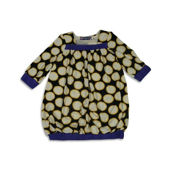 Truly Me by Sara Sara Short Sleeve Party and Everyday Dresses - 3 Styles 26408-6 (Black Gold Circles)